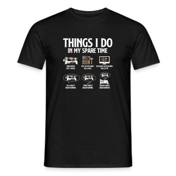 Holzdrehen-Freizeit-Drehkammer-Humor - Männer T-Shirt - Schwarz - Vorne - AI Model Male 178 light (178cm)