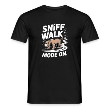 Sniff Walk Mode On Dog Nose Work Fun - Men's T-Shirt - black - Front - AI Model Male 178 light (178cm)