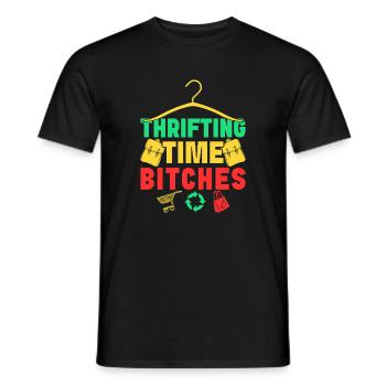 Magasin d’occasion Magasin d’occasion Temps d’occasion - T-shirt homme - noir - Devant - AI Model Male 178 light (178cm)