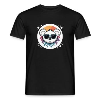 Solarkoala in Farbbrille - Männer T-Shirt - Schwarz - Vorne - AI Model Male 178 light (178cm)