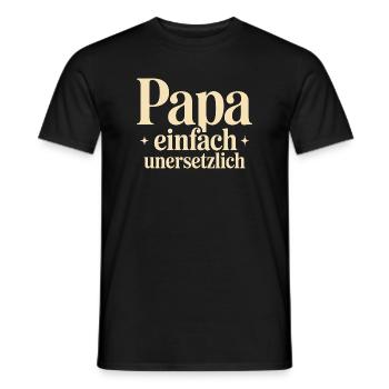 Väter Vatertag Lustig Papa Einfach Unersetzlich - Männer T-Shirt - Schwarz - Vorne - AI Model Male 178 light (178cm)