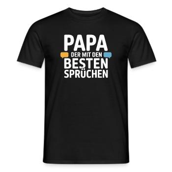 Papa Sprüche Lustig Vater Humor Geschenk - Männer T-Shirt - Schwarz - Vorne - AI Model Male 178 light (178cm)
