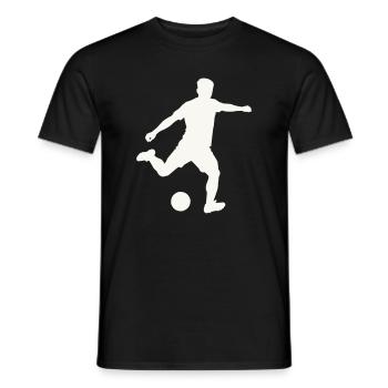 Silhouette de baby-foot en mouvement - T-shirt homme - noir - Devant - AI Model Male 178 light (178cm)