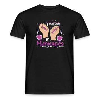 Nail Designer Nail Designer Cosmetics Nail Salon - Men's T-Shirt - black - Front - AI Model Male 178 light (178cm)