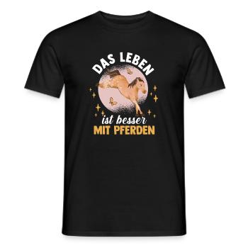 Reiten Pferdeliebhaber Reiterhof Pferde - Männer T-Shirt - Schwarz - Vorne - AI Model Male 178 light (178cm)