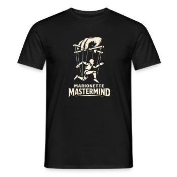 Génie de la marionnette | Humour de marionnettiste - T-shirt homme - noir - Devant - AI Model Male 178 light (178cm)