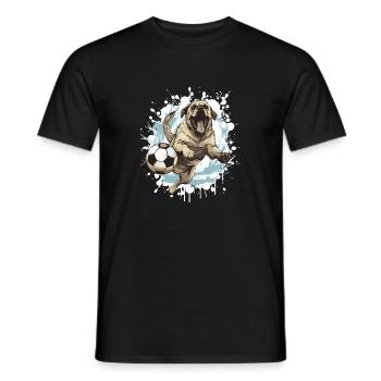 Kangal Hund Fussball Team - Männer T-Shirt - Schwarz - Vorne - AI Model Male 178 light (178cm)