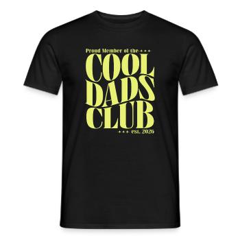 Club des papas cool - Cadeau pour futurs papas 2026 - T-shirt homme - noir - Devant - AI Model Male 178 light (178cm)