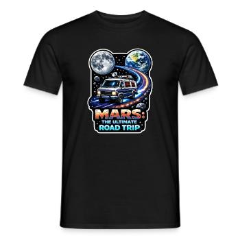 Allons sur Mars. Mission d’exploration de Mars - T-shirt homme - noir - Devant - AI Model Male 178 light (178cm)