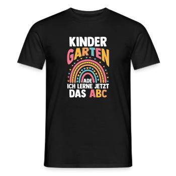 Kindergarten Ade Ich Lerne Jetzt Das ABC - Männer T-Shirt - Schwarz - Vorne - AI Model Male 178 light (178cm)