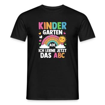 Kindergarten Ade Ich Lerne Jetzt Das ABC - Männer T-Shirt - Schwarz - Vorne - AI Model Male 178 light (178cm)