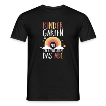 Kindergarten Ade Ich Lerne Jetzt Das ABC - Männer T-Shirt - Schwarz - Vorne - AI Model Male 178 light (178cm)