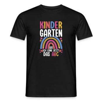 Kindergarten Ade Ich Lerne Jetzt Das ABC - Männer T-Shirt - Schwarz - Vorne - AI Model Male 178 light (178cm)