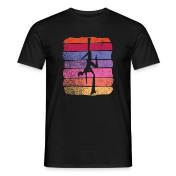 Vertical Cloth Vintage Aerial Acrobatics Aerial Silk - Men's T-Shirt - black - Front - AI Model Male 178 light (178cm)