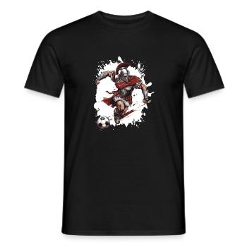 Spartan Football Gladiator Sports - T-shirt homme - noir - Devant - AI Model Male 178 light (178cm)
