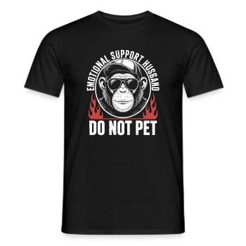 Emotional Support Husband Monkey - Men's T-Shirt - black - Front - AI Model Male 178 light (178cm)