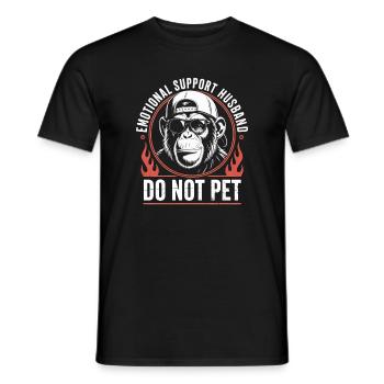 Emotional Support Monkey Do Not Pet - Men's T-Shirt - black - Front - AI Model Male 178 light (178cm)