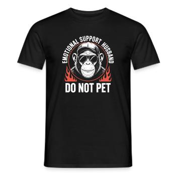 Emotionale Unterstützung: Affe nicht streicheln - Männer T-Shirt - Schwarz - Vorne - AI Model Male 178 light (178cm)