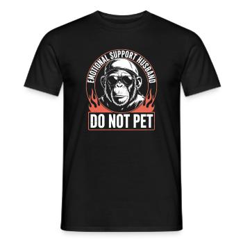 Emotionale Unterstützung: Ehemann nicht streicheln - Männer T-Shirt - Schwarz - Vorne - AI Model Male 178 light (178cm)