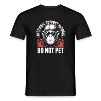 Emotional Support Husband Do Not Pet - Men's T-Shirt - black - Front - AI Model Male 178 light (178cm)