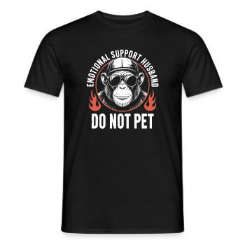 Do Not Pet: Emotional Support Husband - Men's T-Shirt - black - Front - AI Model Male 178 light (178cm)