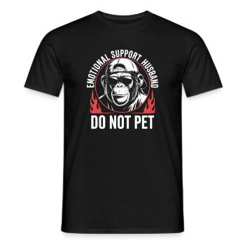 Emotional Support Husband Tee - Men's T-Shirt - black - Front - AI Model Male 178 light (178cm)