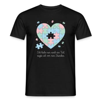 Puzzeln, Hobby, Geduld, Spruch Design - Männer T-Shirt - Schwarz - Vorne - AI Model Male 178 light (178cm)