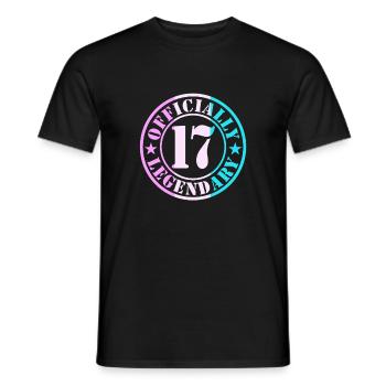 17. Geburtstag Junge Mädchen Legende Level 17 - Männer T-Shirt - Schwarz - Vorne - AI Model Male 178 light (178cm)