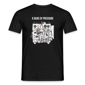 Coffee Pressure - Männer T-Shirt - Schwarz - Vorne - AI Model Male 178 light (178cm)