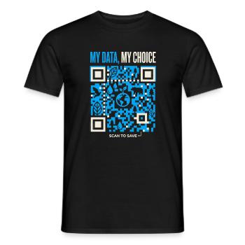 My Data My Choice - Männer T-Shirt - Schwarz - Vorne - AI Model Male 178 light (178cm)