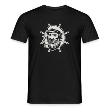 Capitaine Gouvernail Batelier Marin Marin - T-shirt homme - noir - Devant - AI Model Male 178 light (178cm)