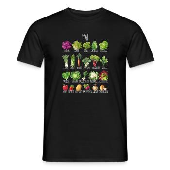 Hobby Garten Mai Obst & Gemüse für grüne Daumen - Männer T-Shirt - Schwarz - Vorne - AI Model Male 178 light (178cm)
