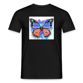 Schmetterling - Männer T-Shirt - Schwarz - Vorne - AI Model Male 178 light (178cm)