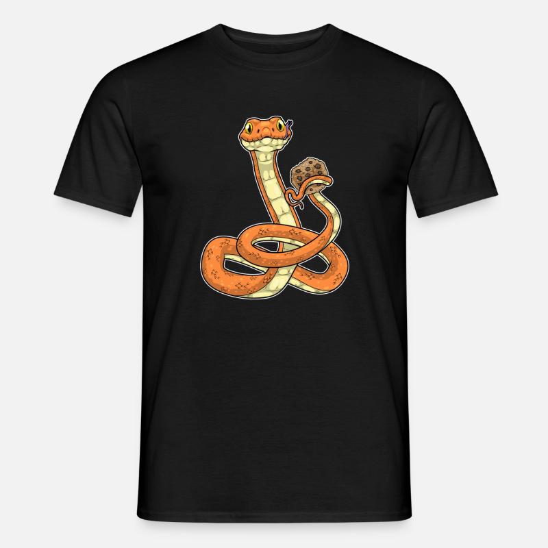 Schlange Cookie - Männer T-Shirt - Schwarz