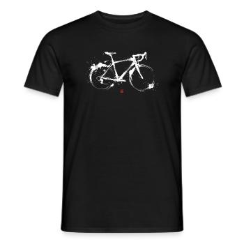 Rennrad Tusche Kunst Illustration Radsport - Männer T-Shirt - Schwarz - Vorne - AI Model Male 178 light (178cm)