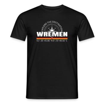 Wremen - Men's T-Shirt - black - Front - AI Model Male 178 light (178cm)