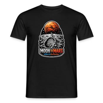 Allons sur Mars. Mission d’exploration de Mars - T-shirt homme - noir - Devant - AI Model Male 178 light (178cm)