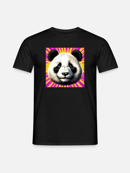 panda - T-shirt homme - noir