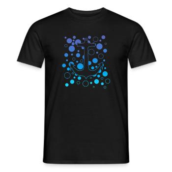 Ozeananker Blasen - Männer T-Shirt - Schwarz - Vorne - AI Model Male 178 light (178cm)