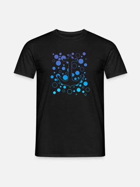 Ocean Anchor Bubbles - Men's T-Shirt - black