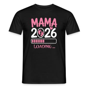 Mama 2026 Schwanger - Männer T-Shirt - Schwarz - Vorne - AI Model Male 178 light (178cm)