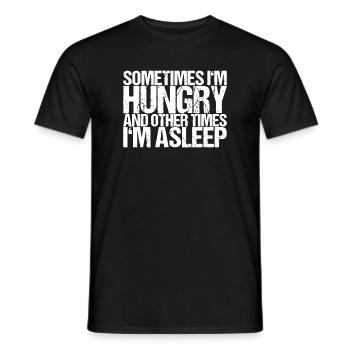 Hungrig oder Träumend: Fettgedrucktes Zitat - Männer T-Shirt - Schwarz - Vorne - AI Model Male 178 light (178cm)