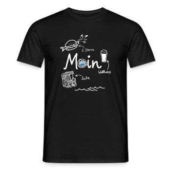 MOIN Luxus Urlaub ironisch minimalistisch Meer - Männer T-Shirt - Schwarz - Vorne - AI Model Male 178 light (178cm)