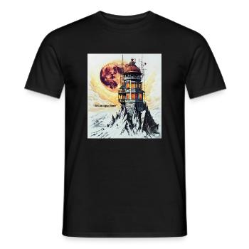 The Last Signal Home Beacon - Men's T-Shirt - black - Front - AI Model Male 178 light (178cm)