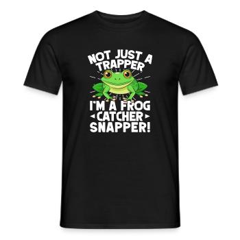 Frog Catcher Not Just A Trapper Frog Snapper Frog - Männer T-Shirt - Schwarz - Vorne - AI Model Male 178 light (178cm)