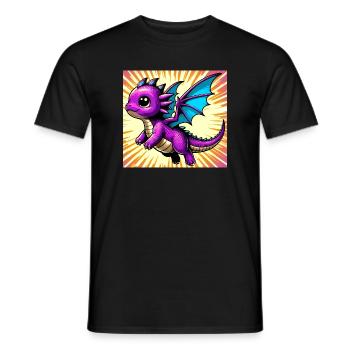 dragon - Men's T-Shirt - black - Front - AI Model Male 178 light (178cm)