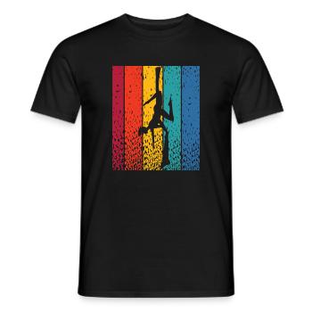 Vertikaltuch Vintage Luftakrobatik Aerial Silk - Männer T-Shirt - Schwarz - Vorne - AI Model Male 178 light (178cm)