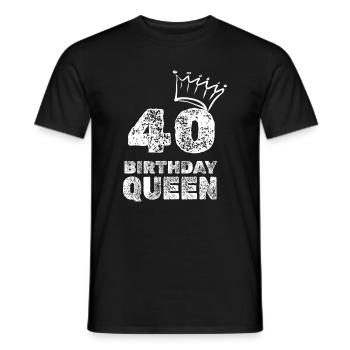 40 - Men's T-Shirt - black - Front - AI Model Male 178 light (178cm)