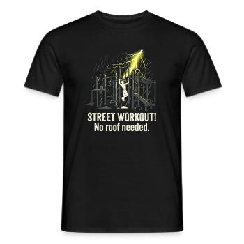 Calisthenics Street Workout - Männer T-Shirt - Schwarz - Vorne - AI Model Male 178 light (178cm)