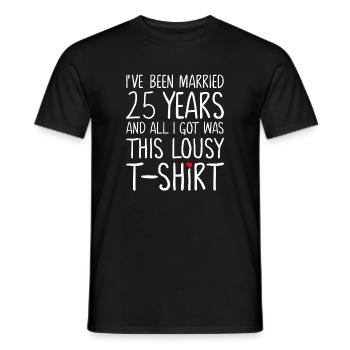 I’ve Been Married 25 Years Tee - Men's T-Shirt - black - Front - AI Model Male 178 light (178cm)